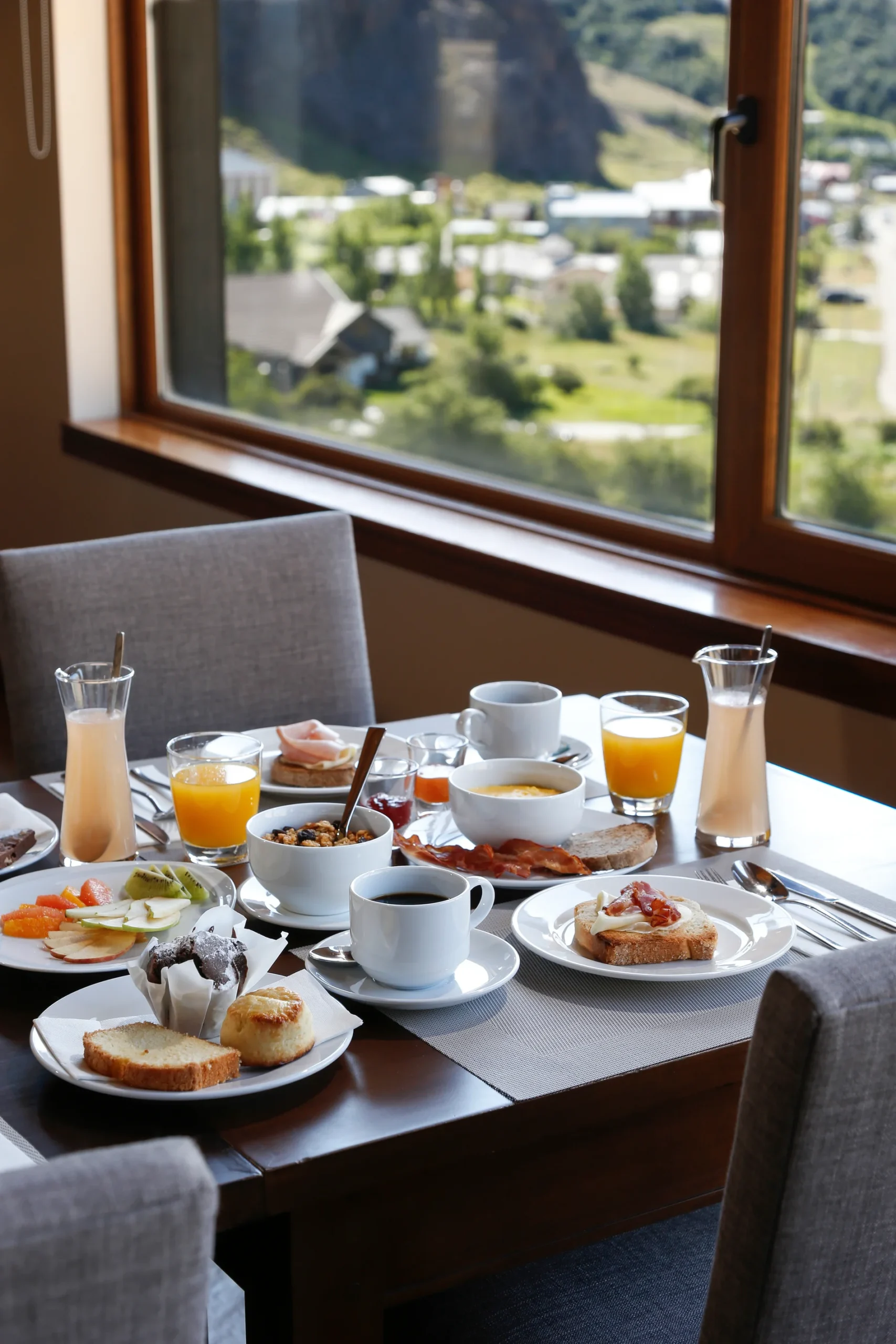 Detalle del desayuno en el restaurante El Viento, Los Cerros